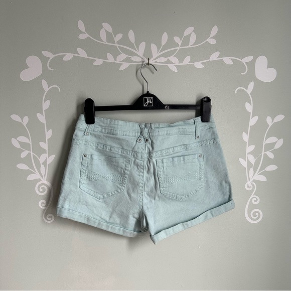 Blue Teal Colori Mini Shorts in size US 30 - Picture 4 of 5